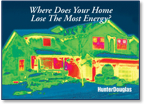 Picture revealing Infrared heat loss in home