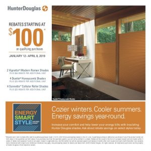 Hunter Douglas Energy Smart Style Savings Event 2019
